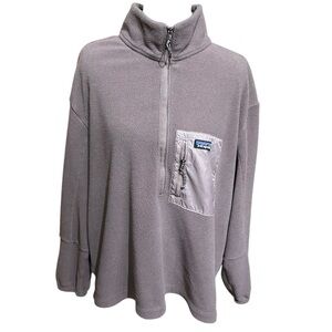 Patagonia Womens XL 1/4 Zip Fleece Pullover Mauve Purple Synchilla Pocket